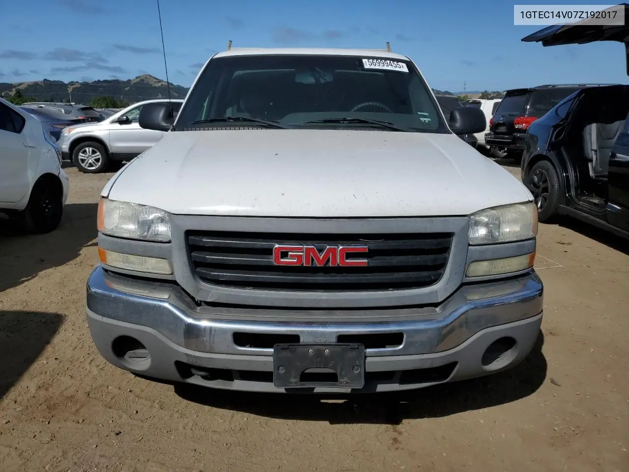 2007 GMC New Sierra C1500 Classic VIN: 1GTEC14V07Z192017 Lot: 56999455