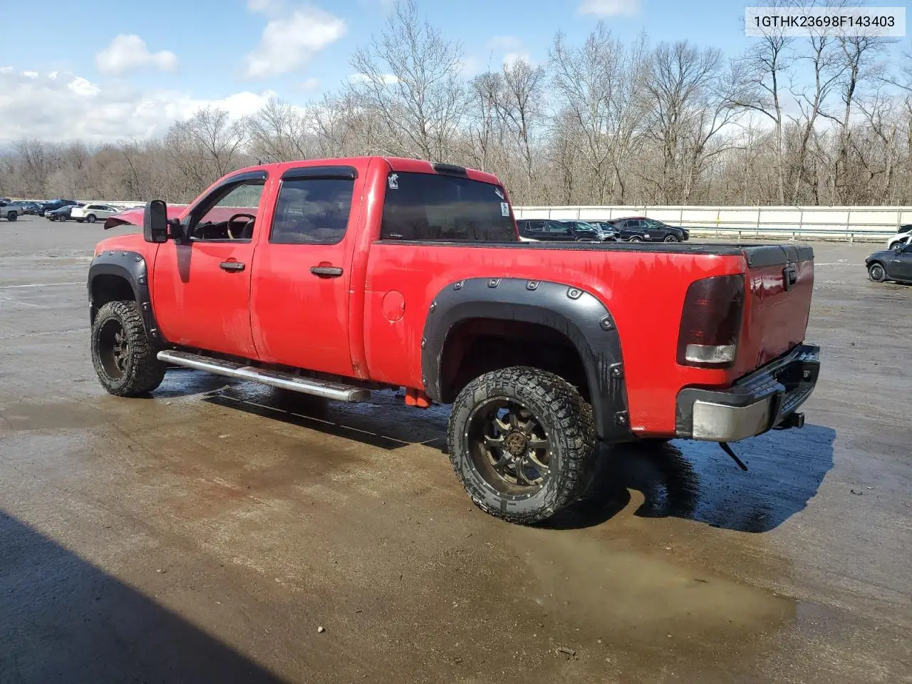 2008 GMC Sierra K2500 Heavy Duty VIN: 1GTHK23698F143403 Lot: 49987465