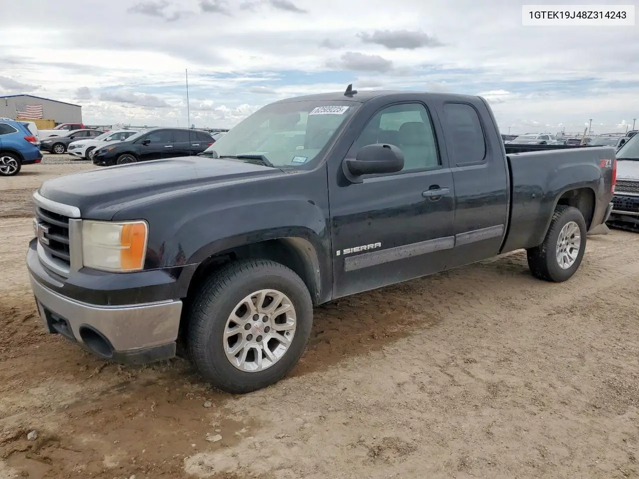 2008 GMC Sierra K1500 VIN: 1GTEK19J48Z314243 Lot: 62509225