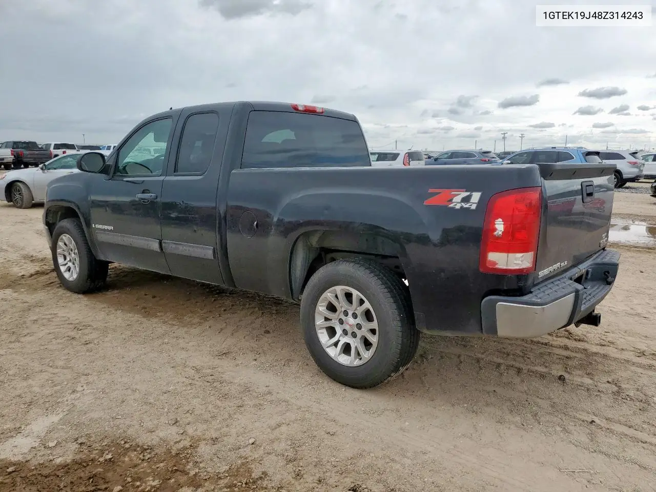 2008 GMC Sierra K1500 VIN: 1GTEK19J48Z314243 Lot: 62509225