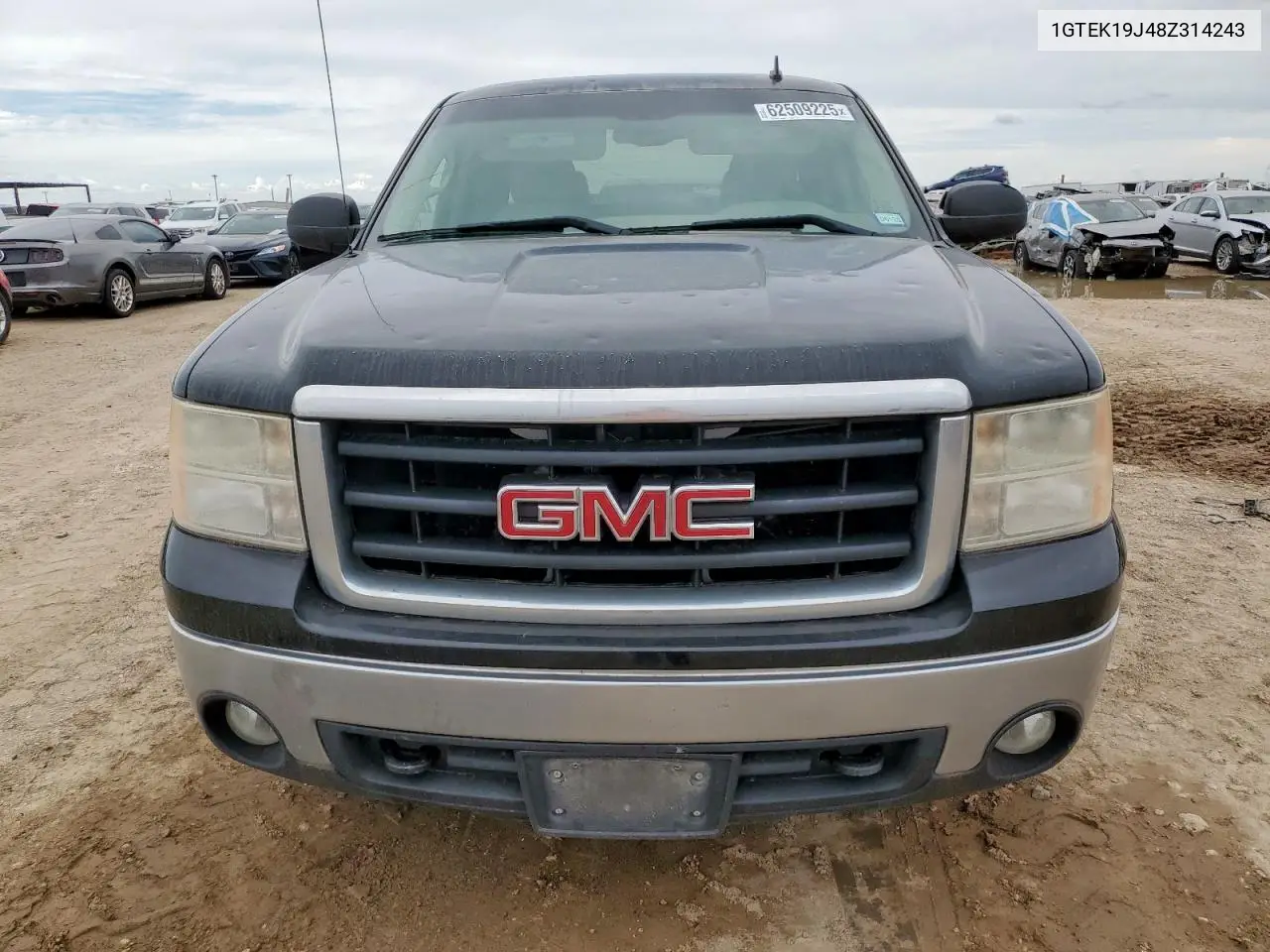 2008 GMC Sierra K1500 VIN: 1GTEK19J48Z314243 Lot: 62509225
