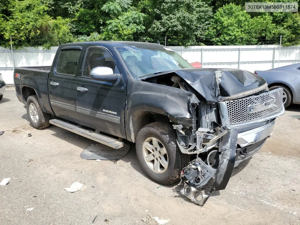 2008 GMC Sierra K1500 VIN: 3GTEK13M58G111574 Lot: 62827285