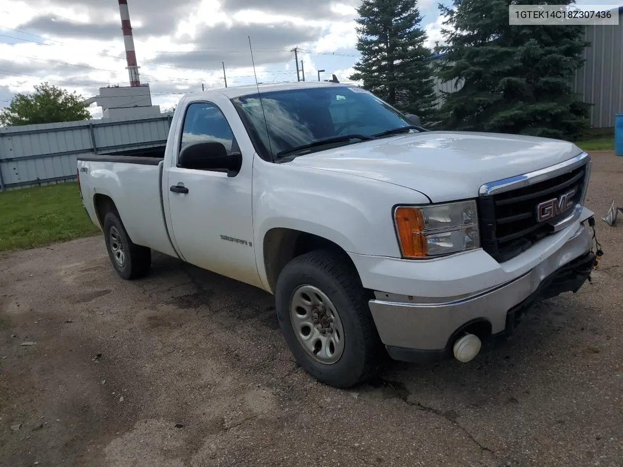 2008 GMC Sierra K1500 VIN: 1GTEK14C18Z307436 Lot: 62843025