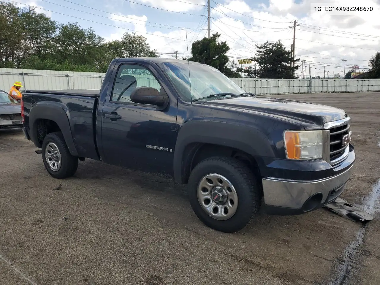 2008 GMC Sierra C1500 VIN: 1GTEC14X98Z248670 Lot: 62935675