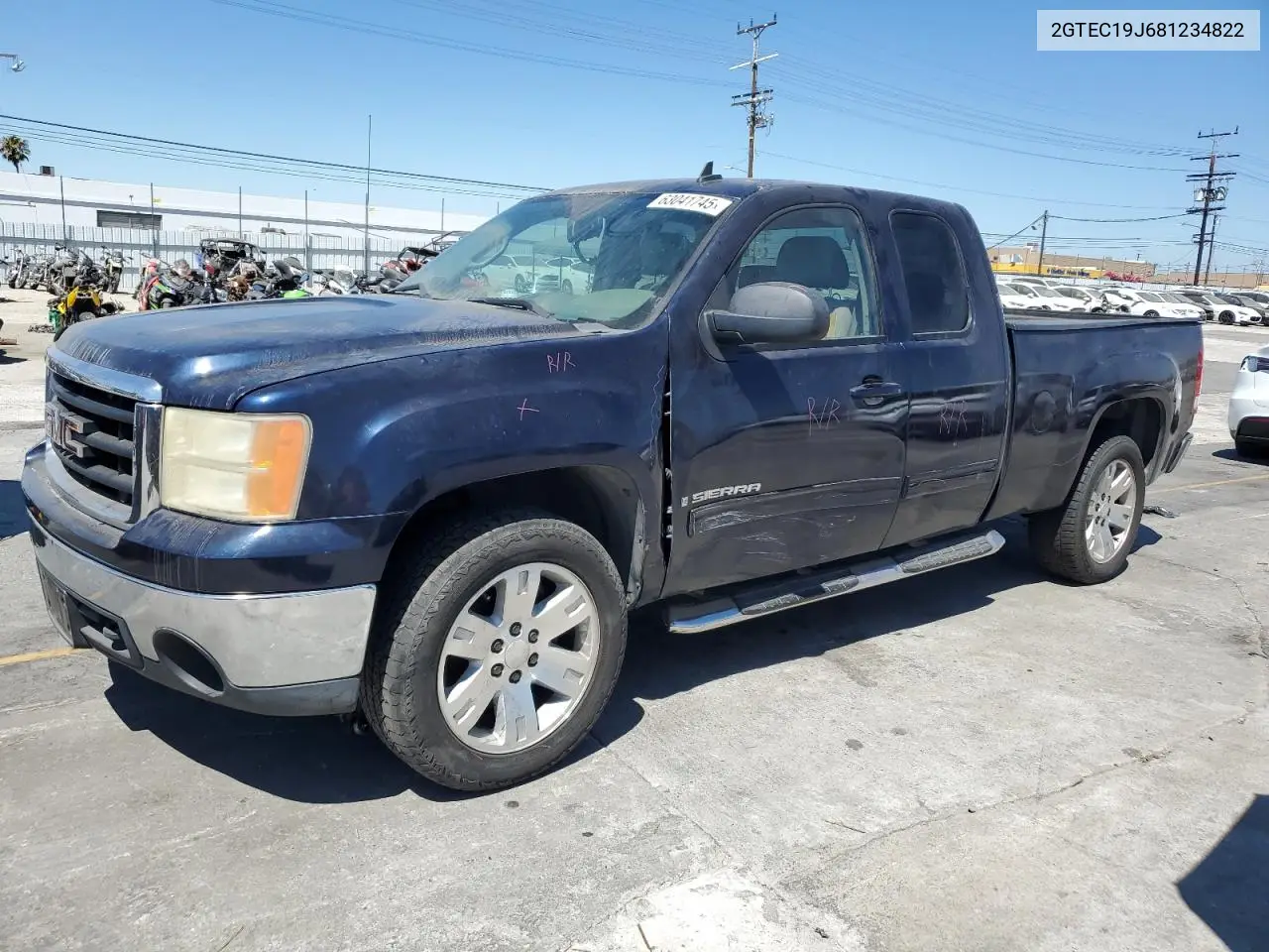 2008 GMC Sierra C1500 VIN: 2GTEC19J681234822 Lot: 63041745