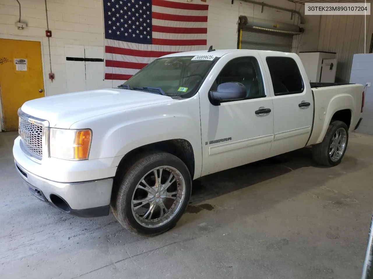 2009 GMC Sierra K1500 Sle VIN: 3GTEK23M89G107204 Lot: 56889625