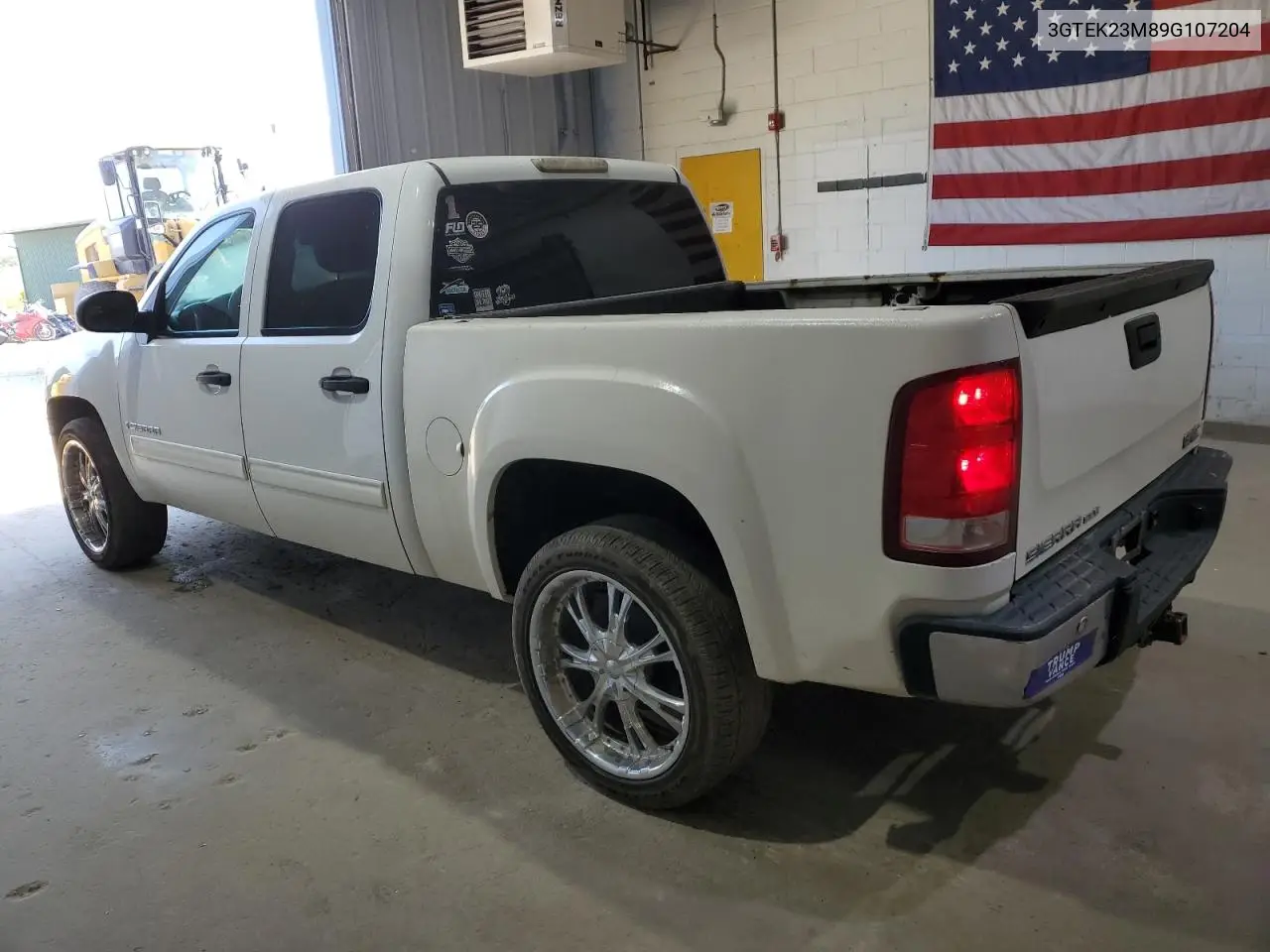 2009 GMC Sierra K1500 Sle VIN: 3GTEK23M89G107204 Lot: 56889625