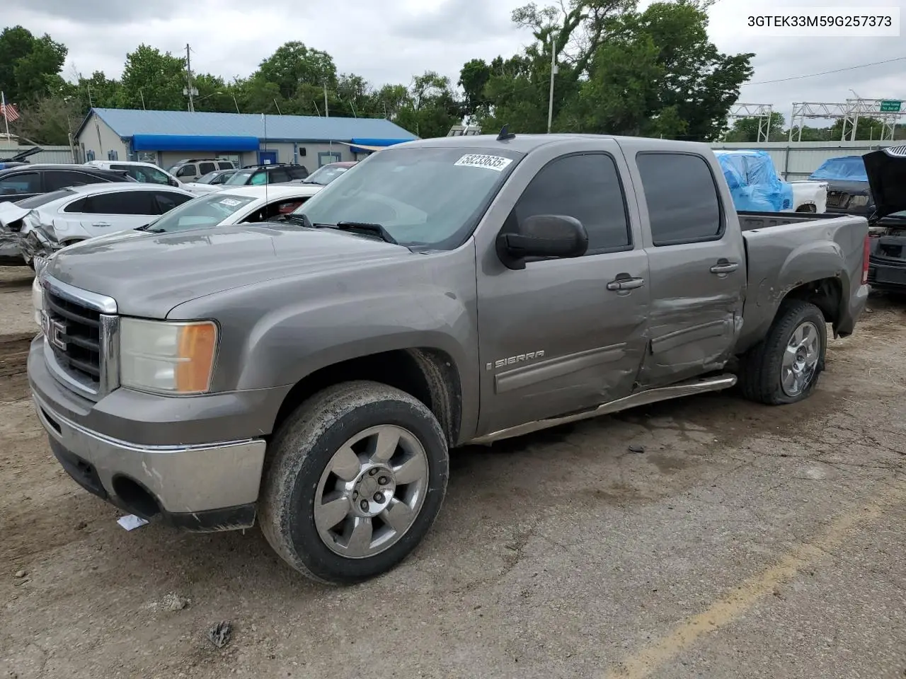 2009 GMC Sierra K1500 Slt VIN: 3GTEK33M59G257373 Lot: 58233635