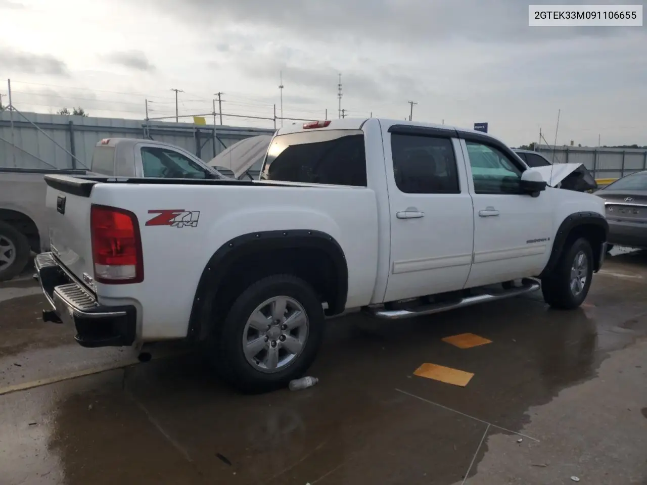 2009 GMC Sierra K1500 Slt VIN: 2GTEK33M091106655 Lot: 62854795