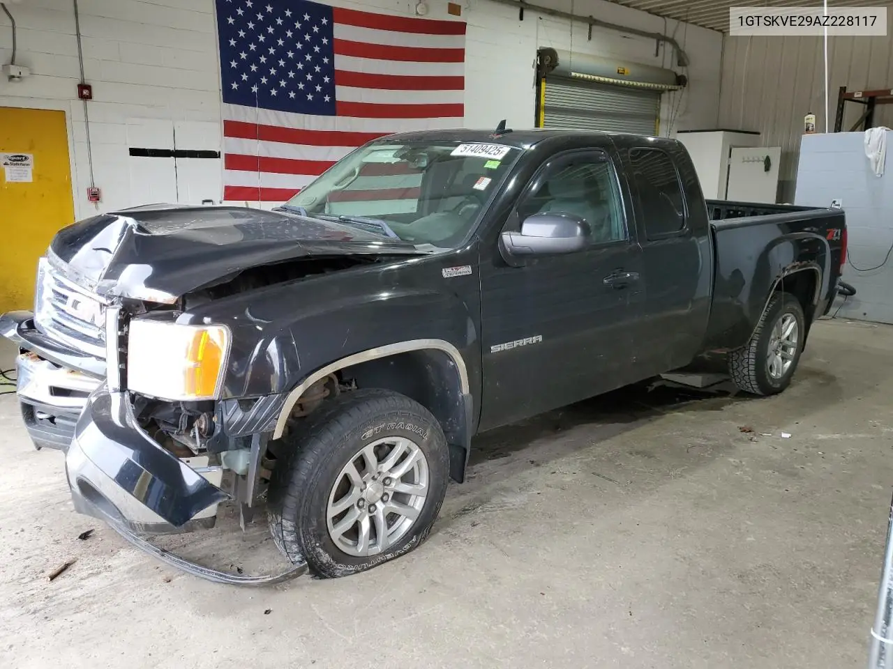 2010 GMC Sierra K1500 Sle VIN: 1GTSKVE29AZ228117 Lot: 51409425