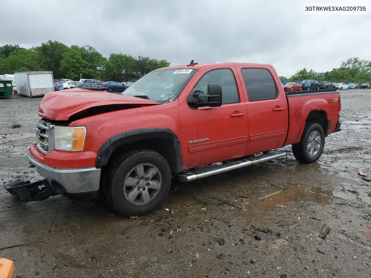 2010 GMC Sierra K1500 Slt VIN: 3GTRKWE3XAG209735 Lot: 56645795