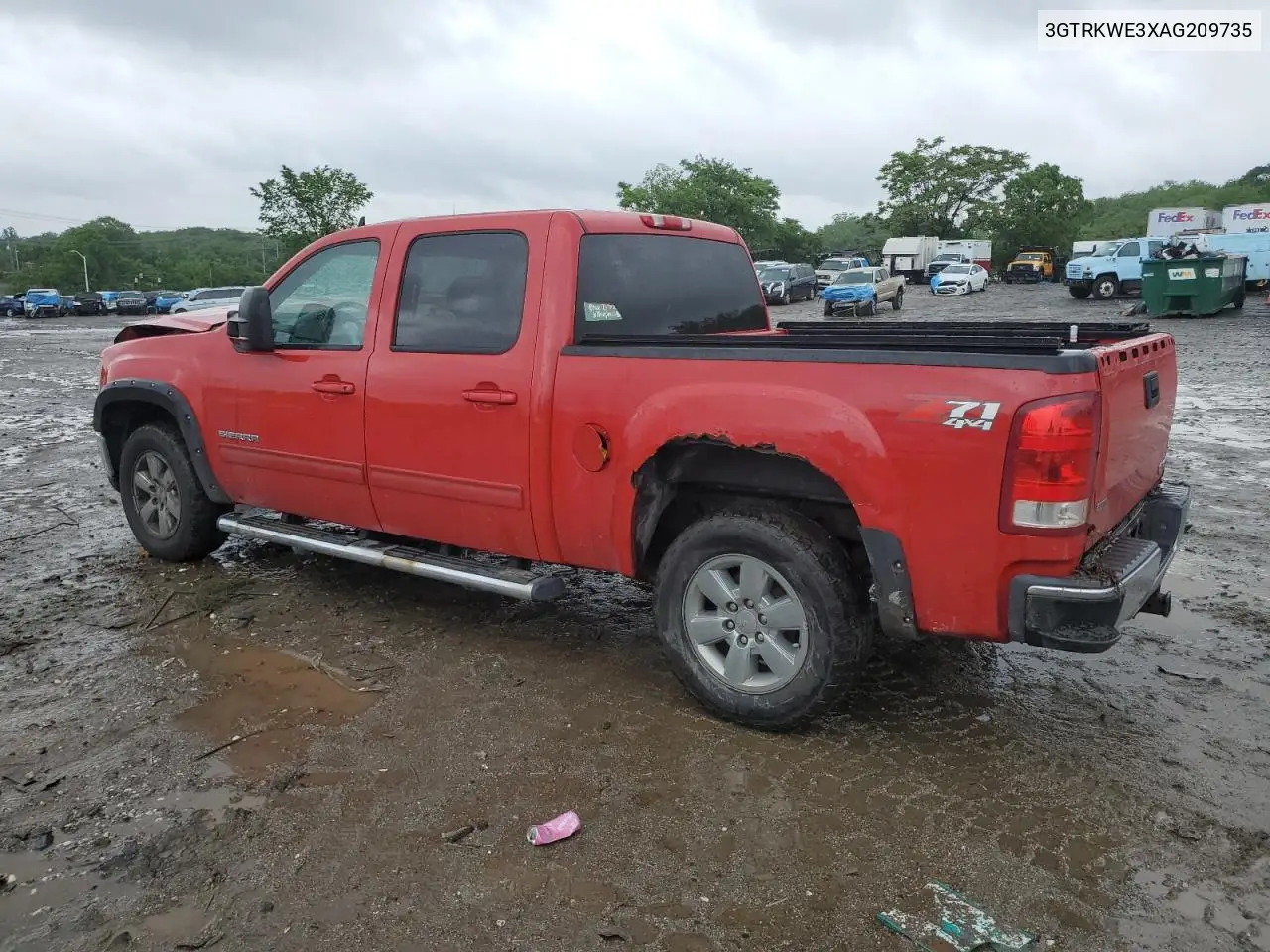 2010 GMC Sierra K1500 Slt VIN: 3GTRKWE3XAG209735 Lot: 56645795