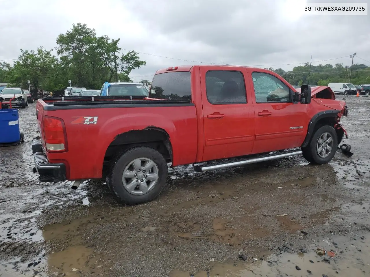 2010 GMC Sierra K1500 Slt VIN: 3GTRKWE3XAG209735 Lot: 56645795