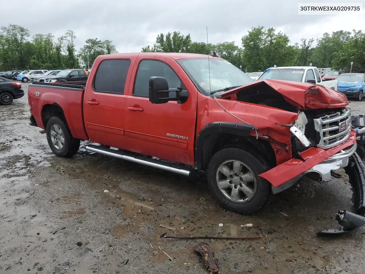 2010 GMC Sierra K1500 Slt VIN: 3GTRKWE3XAG209735 Lot: 56645795