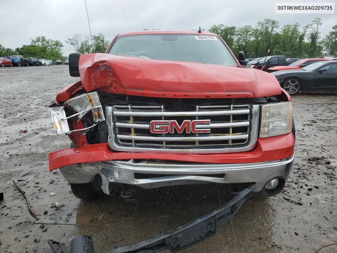 2010 GMC Sierra K1500 Slt VIN: 3GTRKWE3XAG209735 Lot: 56645795