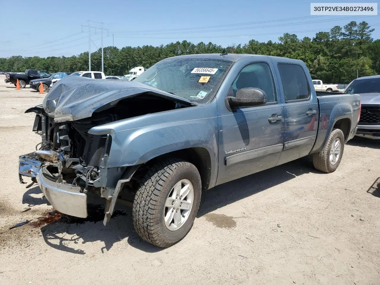2011 GMC Sierra K1500 Sle VIN: 3GTP2VE34BG273496 Lot: 56356645