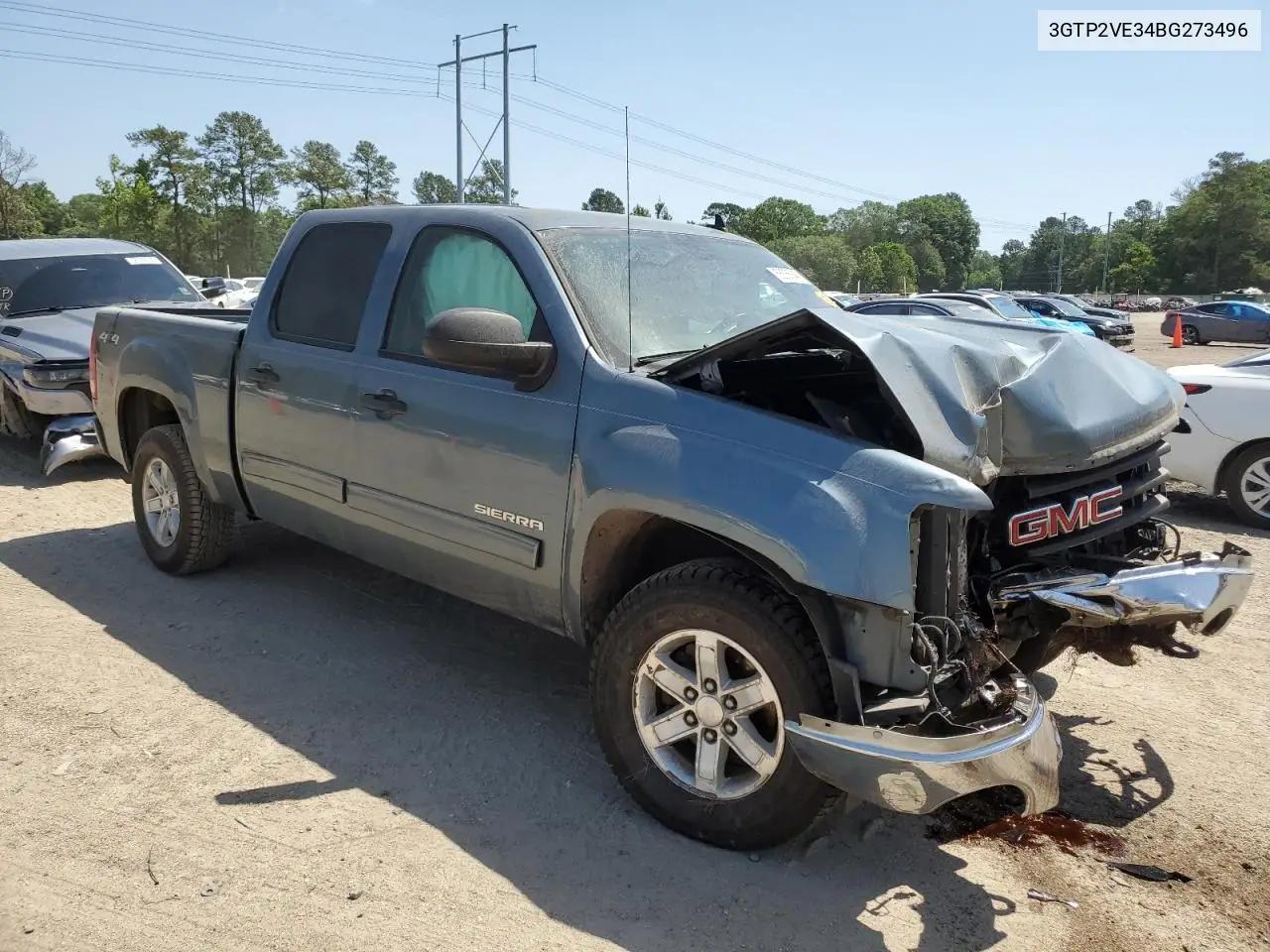 2011 GMC Sierra K1500 Sle VIN: 3GTP2VE34BG273496 Lot: 56356645