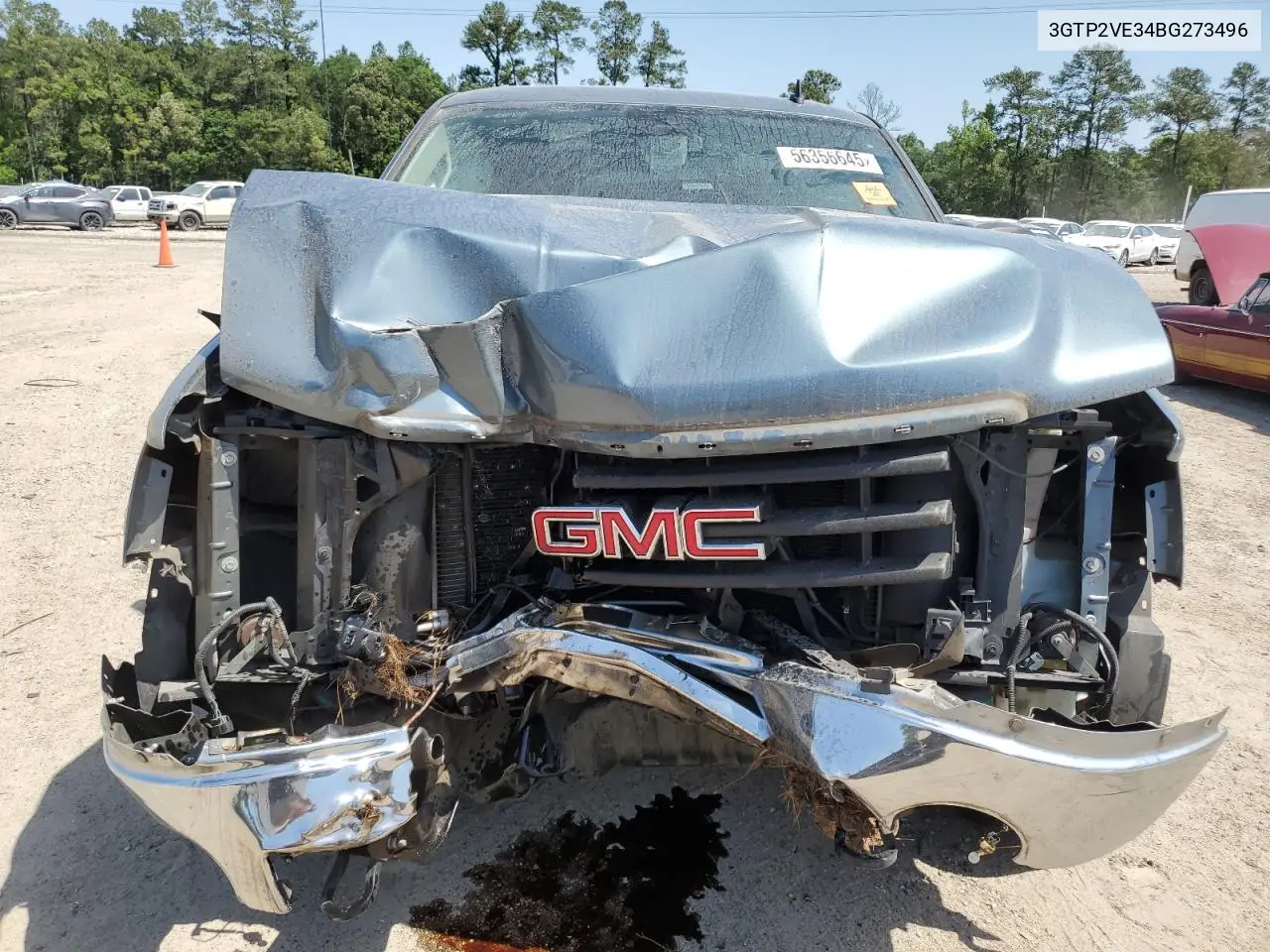 2011 GMC Sierra K1500 Sle VIN: 3GTP2VE34BG273496 Lot: 56356645