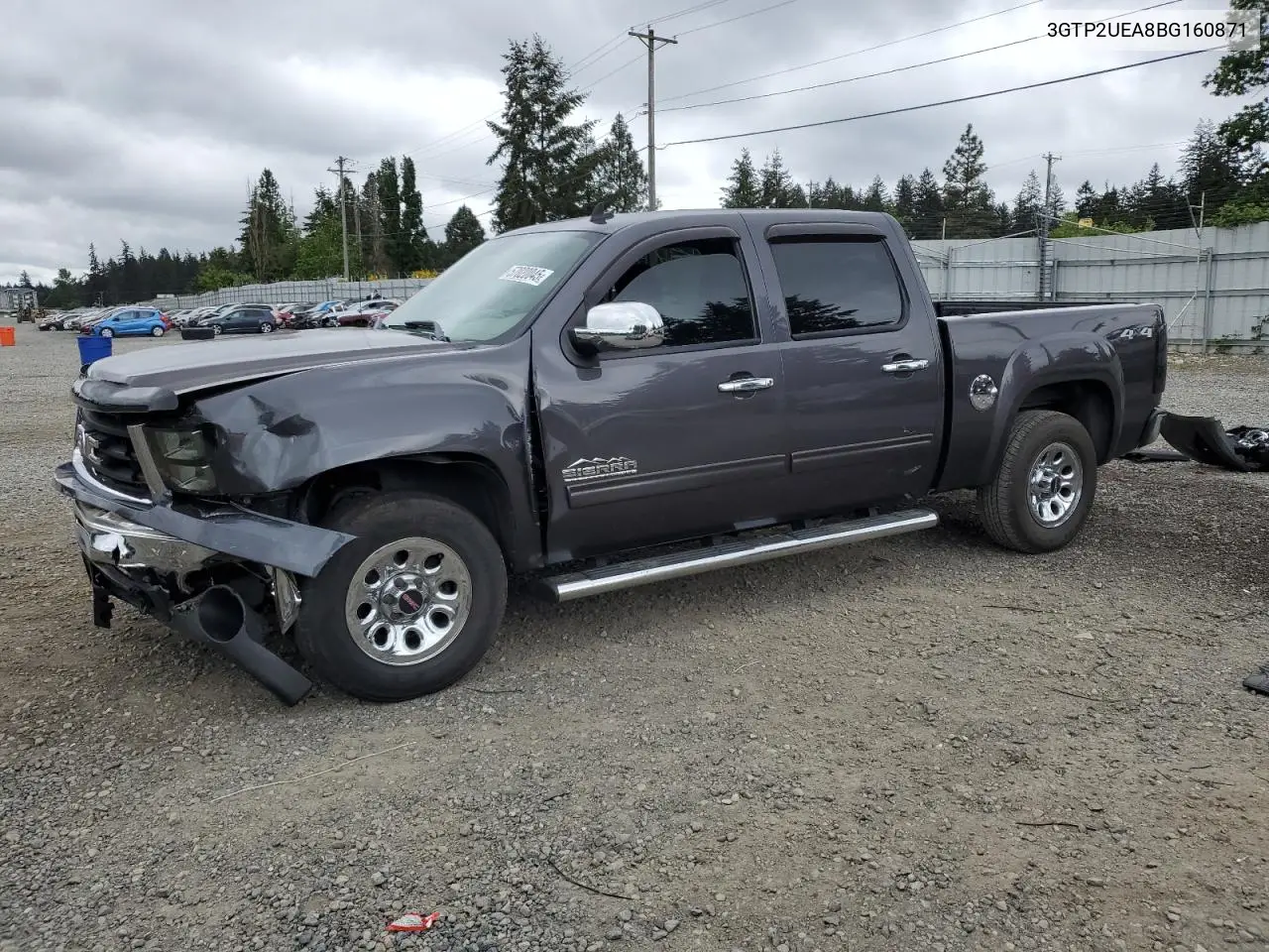 2011 GMC Sierra K1500 Sl VIN: 3GTP2UEA8BG160871 Lot: 57020045