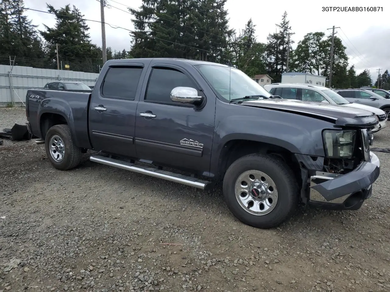 2011 GMC Sierra K1500 Sl VIN: 3GTP2UEA8BG160871 Lot: 57020045