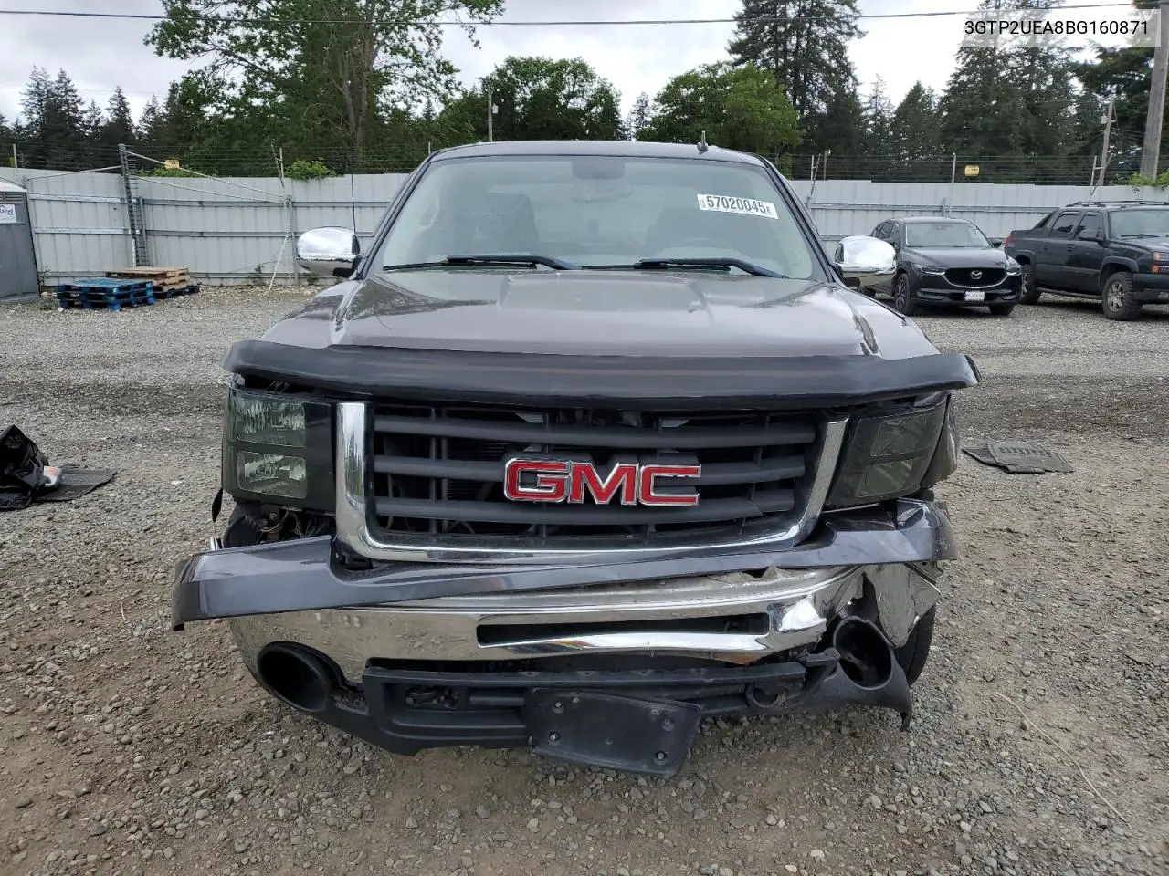 2011 GMC Sierra K1500 Sl VIN: 3GTP2UEA8BG160871 Lot: 57020045