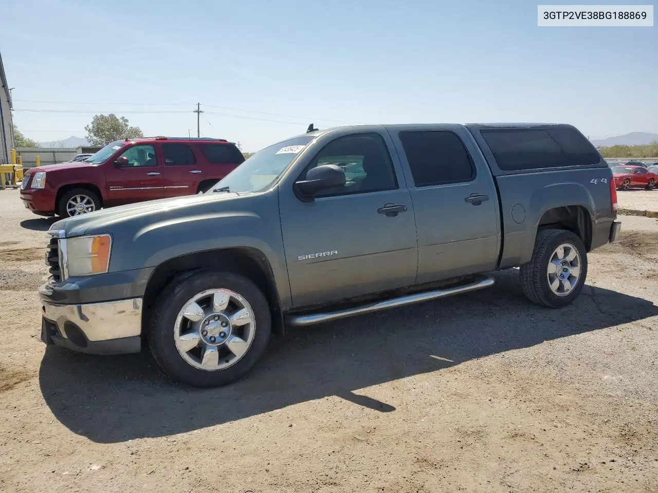 2011 GMC Sierra K1500 Sle VIN: 3GTP2VE38BG188869 Lot: 60488425