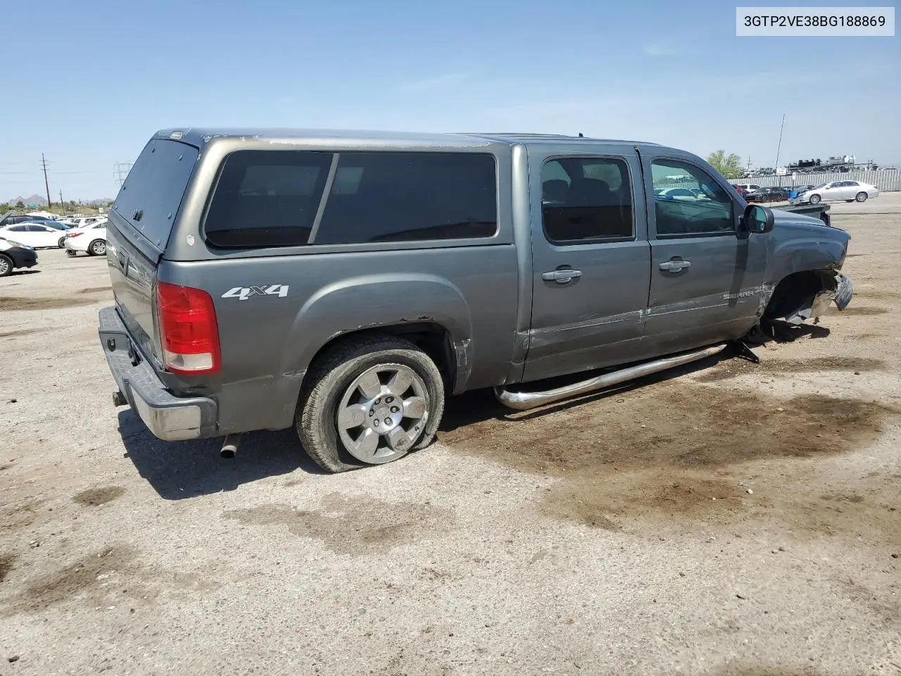 2011 GMC Sierra K1500 Sle VIN: 3GTP2VE38BG188869 Lot: 60488425
