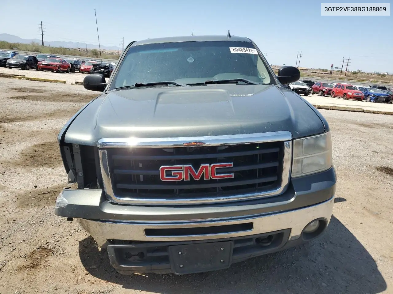 2011 GMC Sierra K1500 Sle VIN: 3GTP2VE38BG188869 Lot: 60488425