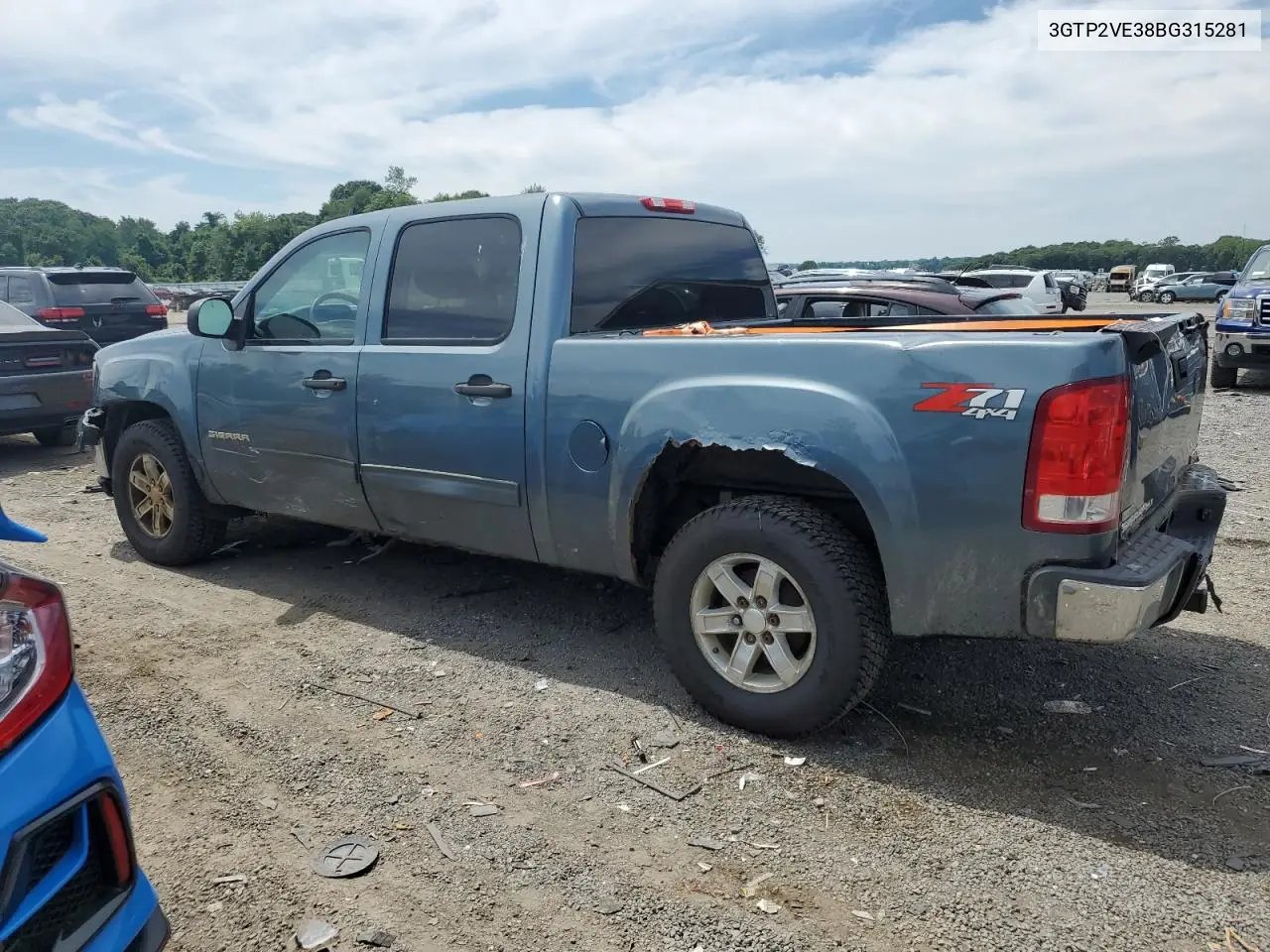 2011 GMC Sierra K1500 Sle VIN: 3GTP2VE38BG315281 Lot: 62059755