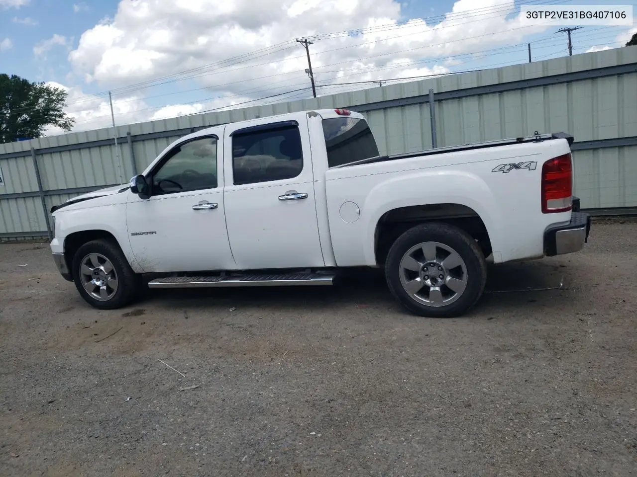 2011 GMC Sierra K1500 Sle VIN: 3GTP2VE31BG407106 Lot: 62388575