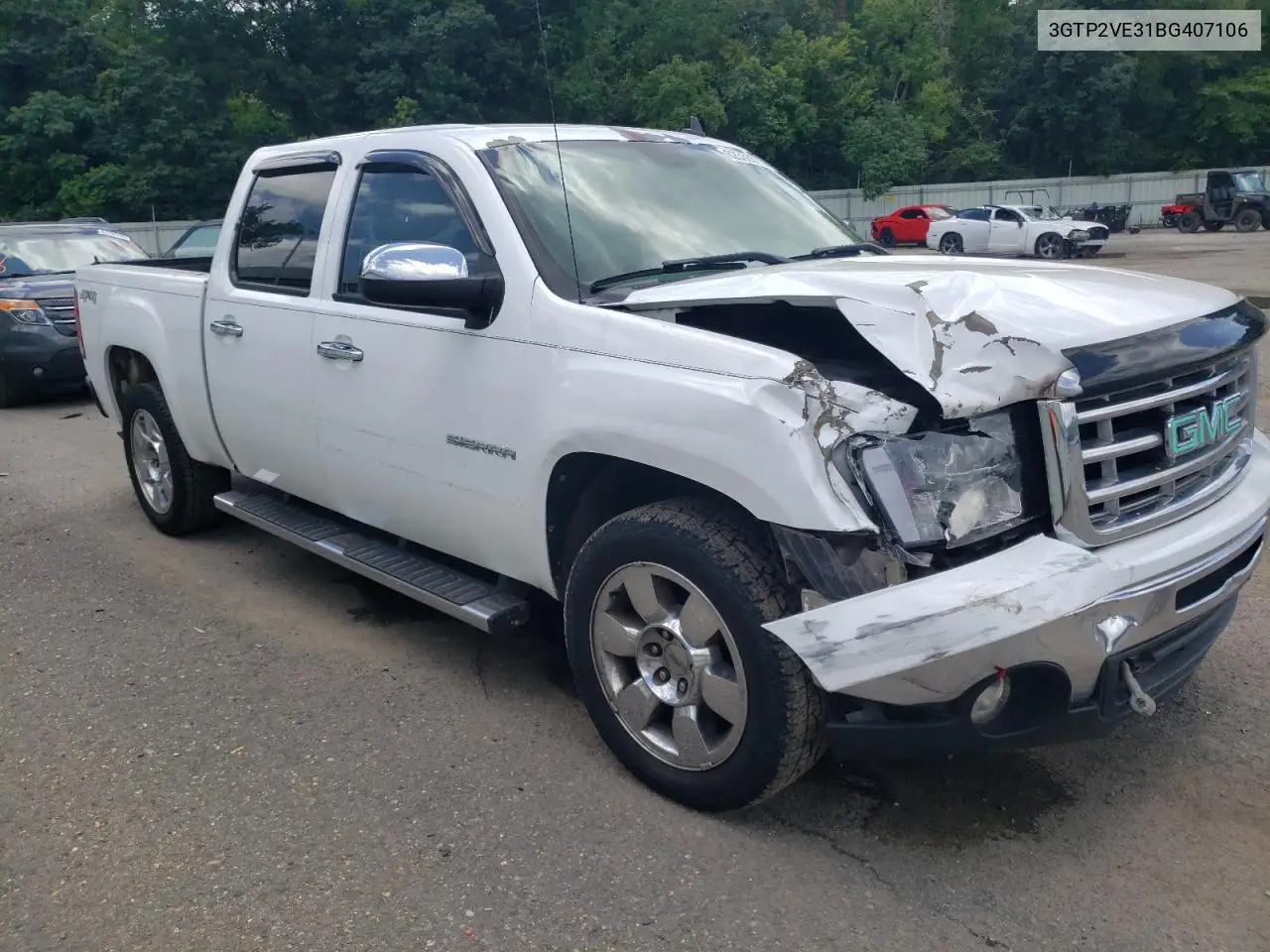 2011 GMC Sierra K1500 Sle VIN: 3GTP2VE31BG407106 Lot: 62388575