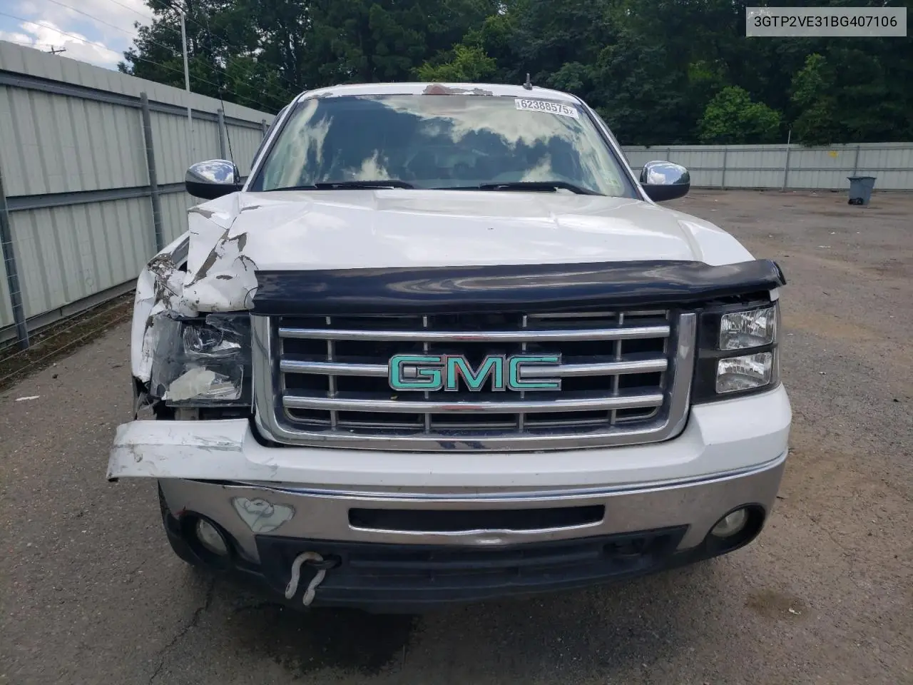 2011 GMC Sierra K1500 Sle VIN: 3GTP2VE31BG407106 Lot: 62388575