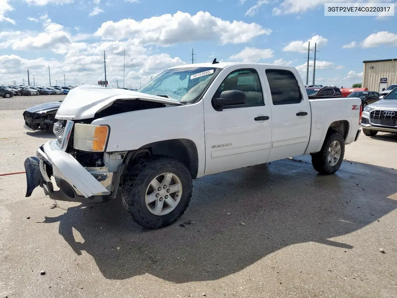 2012 GMC Sierra K1500 Sle VIN: 3GTP2VE74CG220317 Lot: 56153895