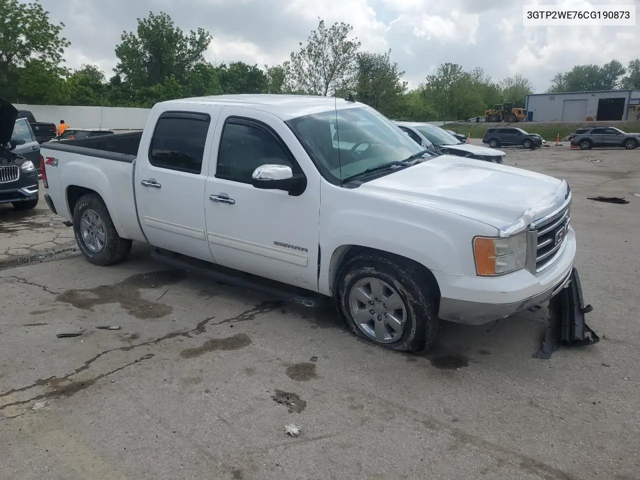 2012 GMC Sierra K1500 Slt VIN: 3GTP2WE76CG190873 Lot: 56222565