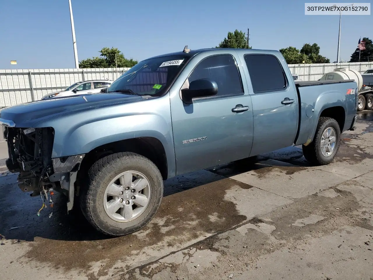 2012 GMC Sierra K1500 Slt VIN: 3GTP2WE7XCG152790 Lot: 62194455