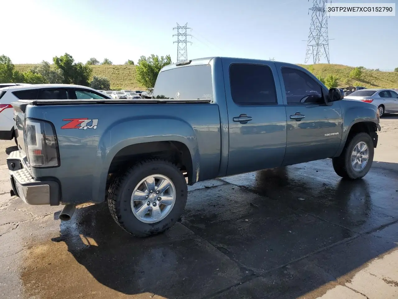 2012 GMC Sierra K1500 Slt VIN: 3GTP2WE7XCG152790 Lot: 62194455