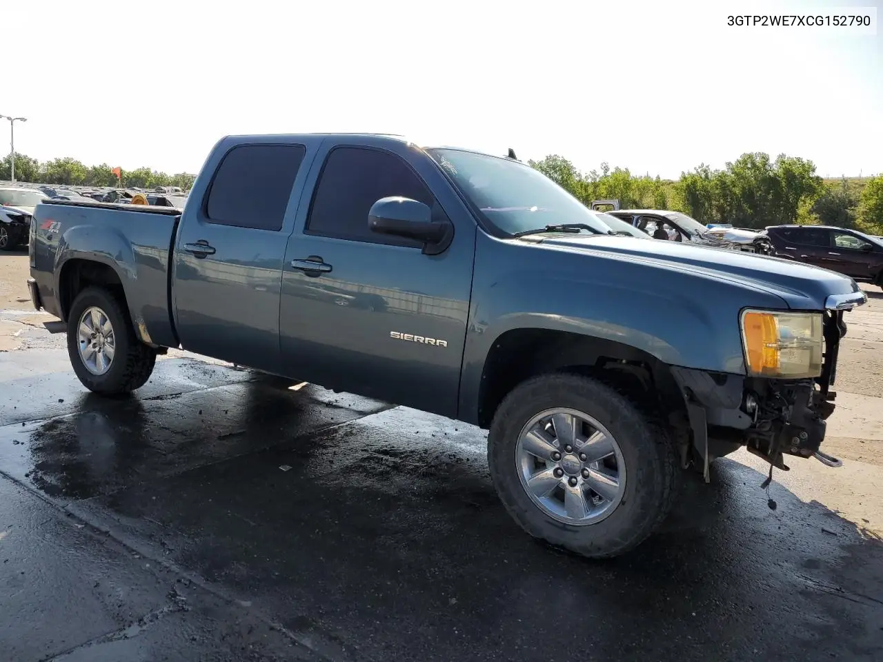 2012 GMC Sierra K1500 Slt VIN: 3GTP2WE7XCG152790 Lot: 62194455