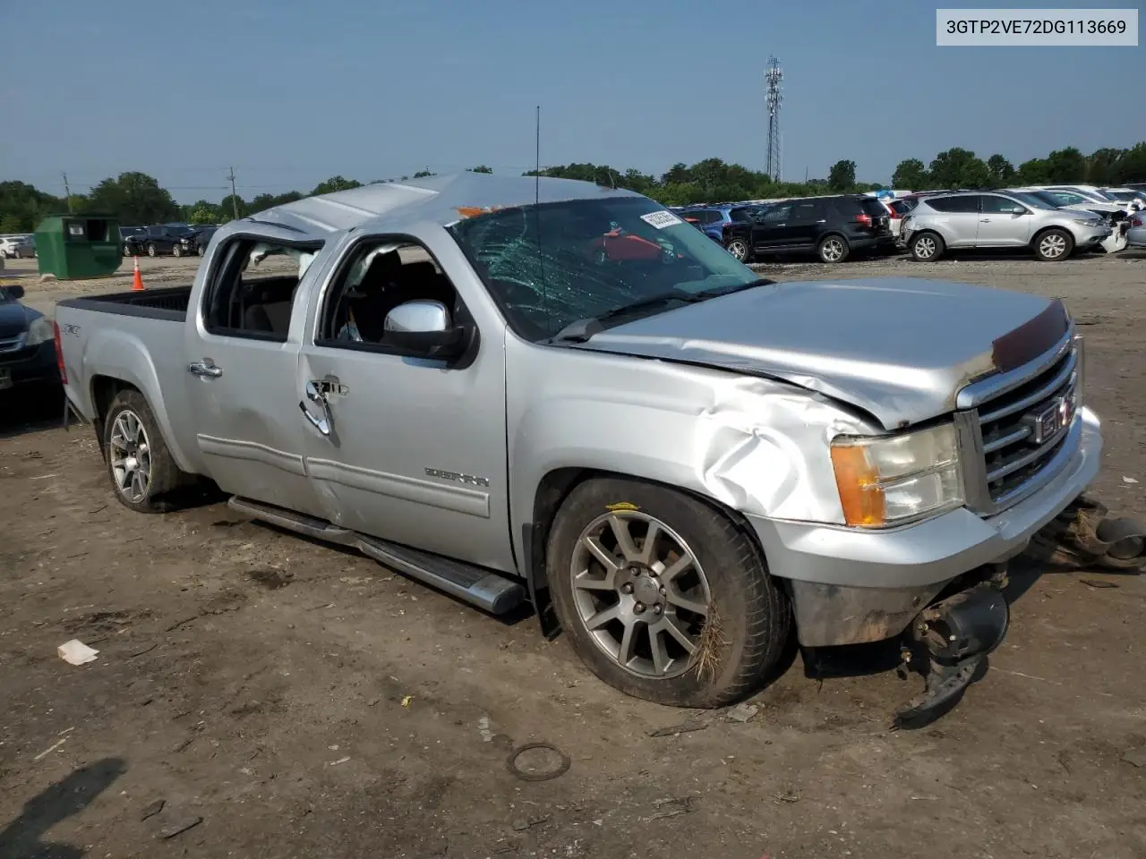 2013 GMC Sierra K1500 Sle VIN: 3GTP2VE72DG113669 Lot: 60385365