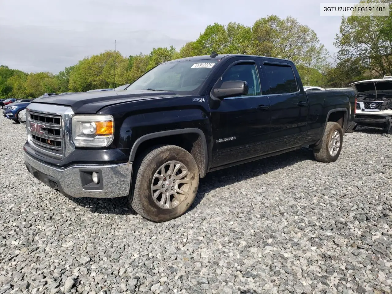 2014 GMC Sierra K1500 Sle VIN: 3GTU2UEC1EG191405 Lot: 55912225