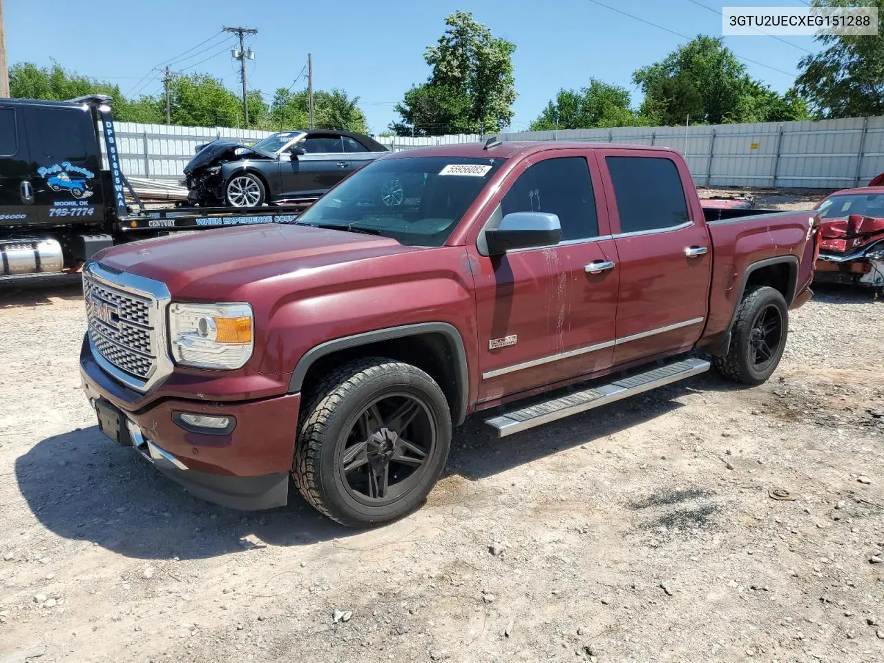 2014 GMC Sierra K1500 Sle VIN: 3GTU2UECXEG151288 Lot: 55956085