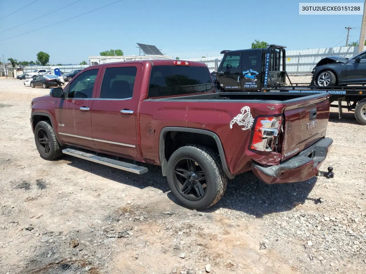 2014 GMC Sierra K1500 Sle VIN: 3GTU2UECXEG151288 Lot: 55956085
