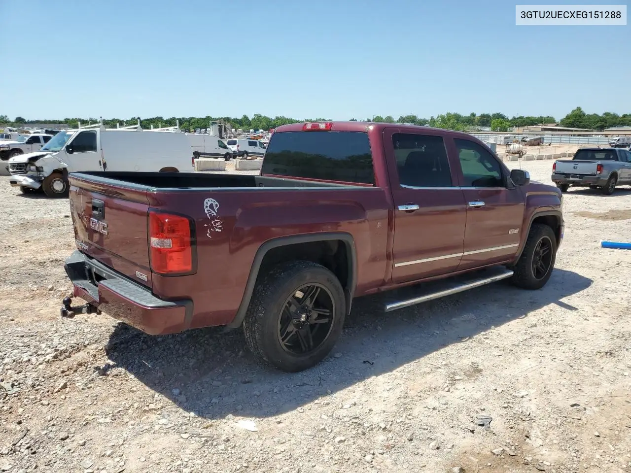 2014 GMC Sierra K1500 Sle VIN: 3GTU2UECXEG151288 Lot: 55956085