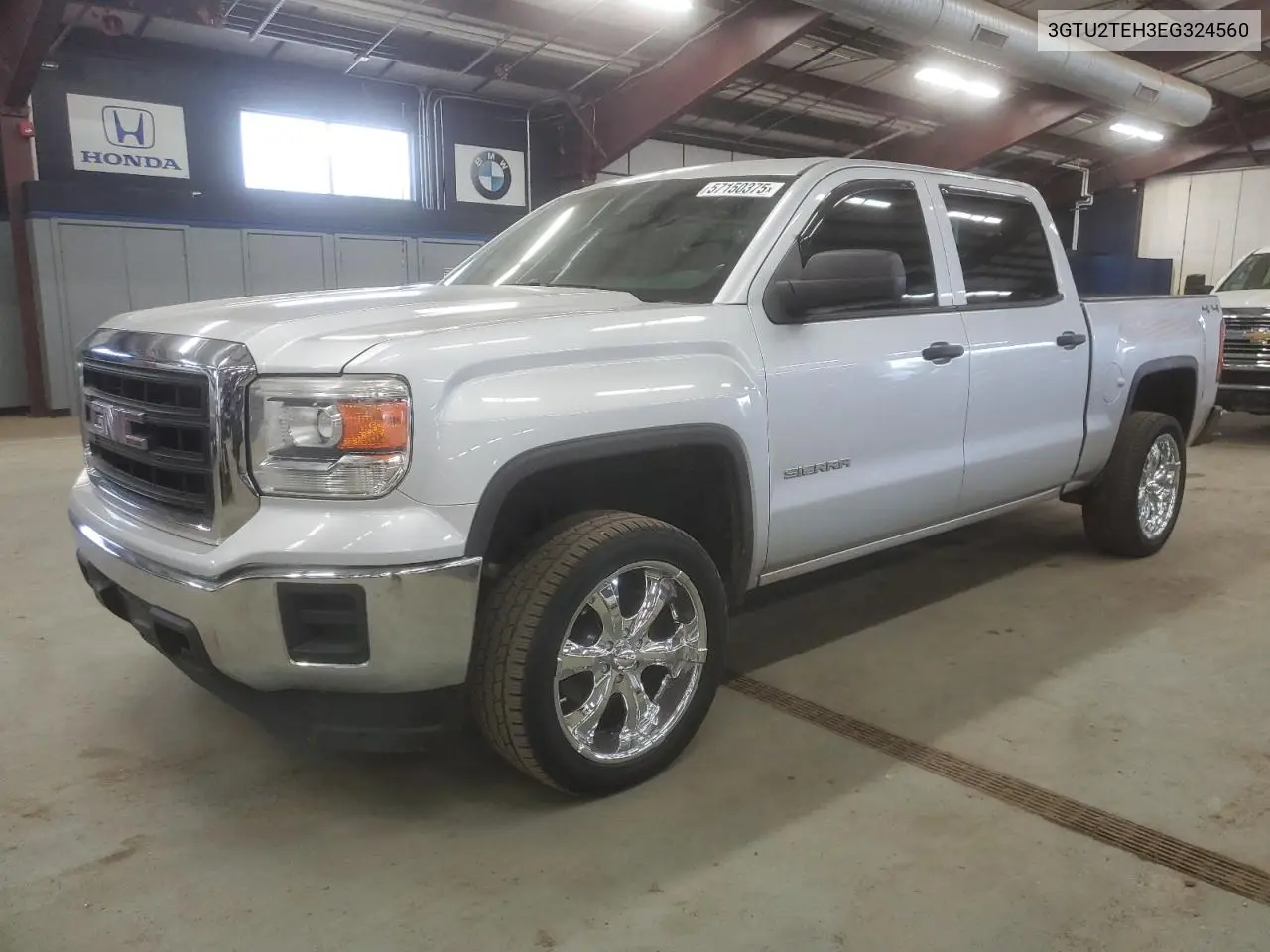 2014 GMC Sierra K1500 VIN: 3GTU2TEH3EG324560 Lot: 57150375