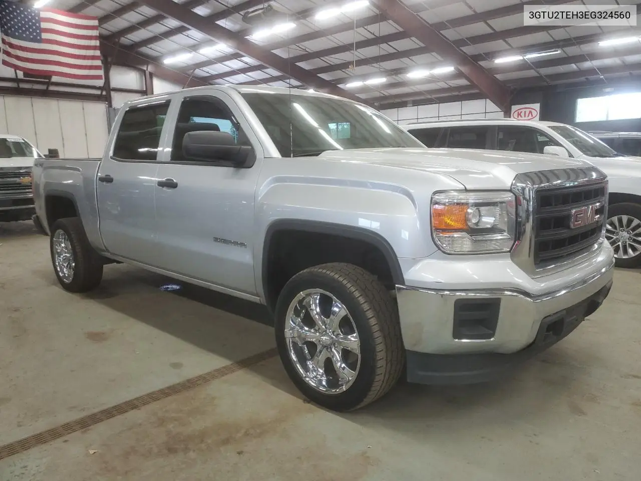 2014 GMC Sierra K1500 VIN: 3GTU2TEH3EG324560 Lot: 57150375