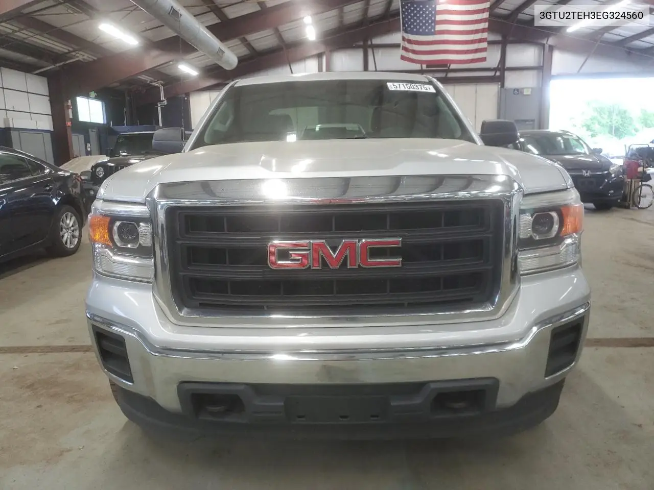 2014 GMC Sierra K1500 VIN: 3GTU2TEH3EG324560 Lot: 57150375
