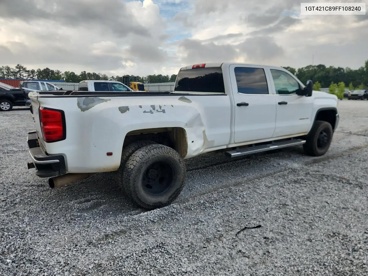 2015 GMC Sierra K3500 VIN: 1GT421C89FF108240 Lot: 62966355