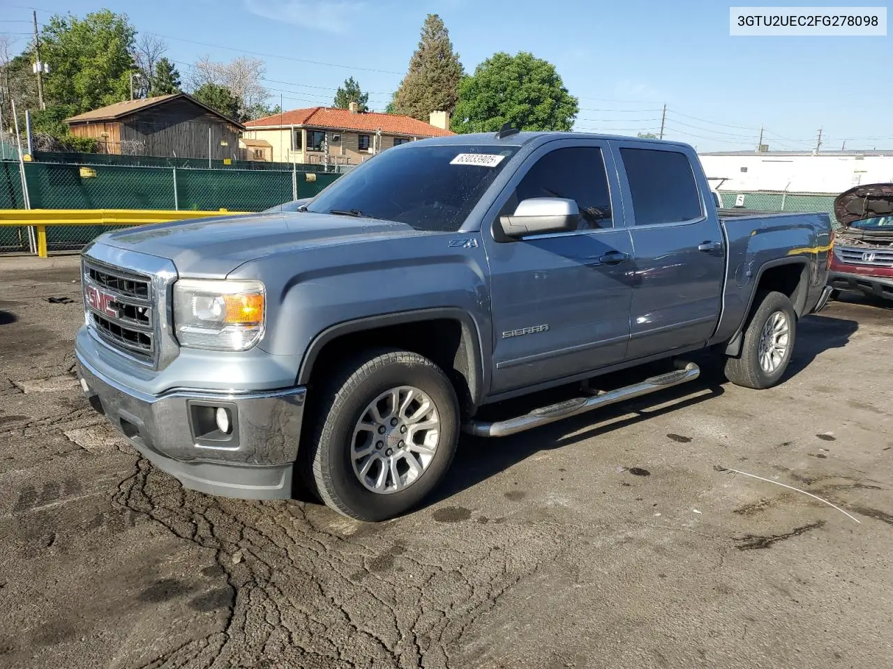 2015 GMC Sierra K1500 Sle VIN: 3GTU2UEC2FG278098 Lot: 63033905