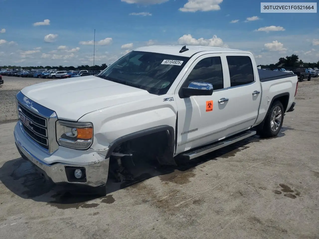 2015 GMC Sierra K1500 Slt VIN: 3GTU2VEC1FG521664 Lot: 63104925