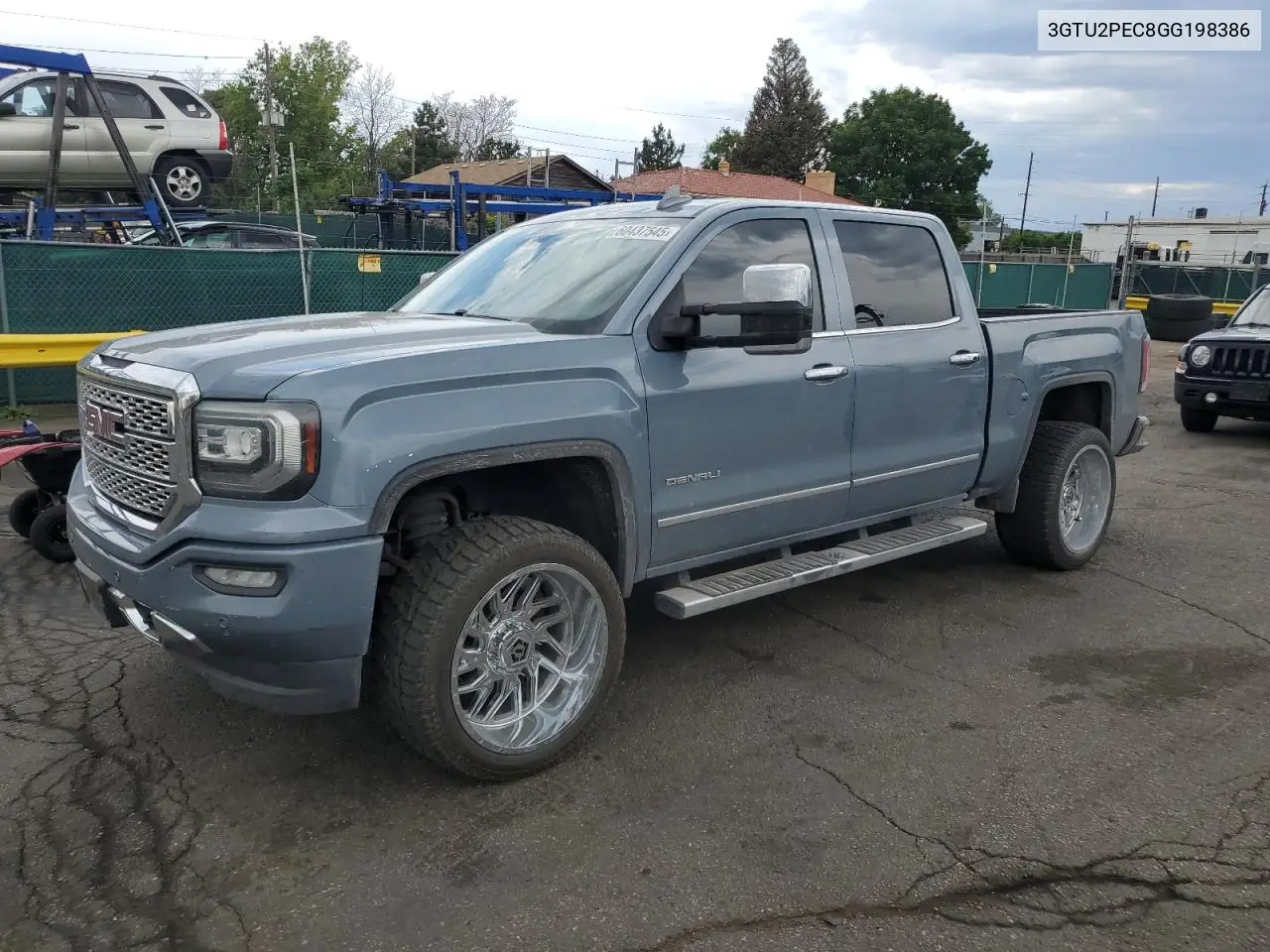 2016 GMC Sierra K1500 Denali VIN: 3GTU2PEC8GG198386 Lot: 60437545