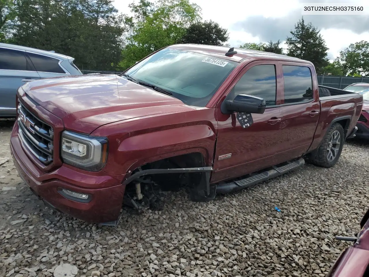 2017 GMC Sierra K1500 Slt VIN: 3GTU2NEC5HG375160 Lot: 56754125